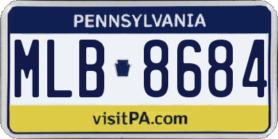 PA license plate MLB8684