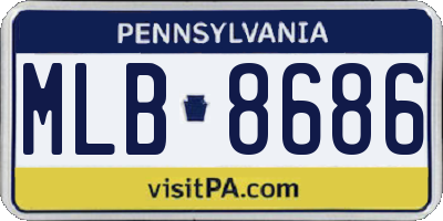 PA license plate MLB8686
