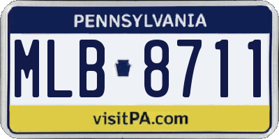 PA license plate MLB8711