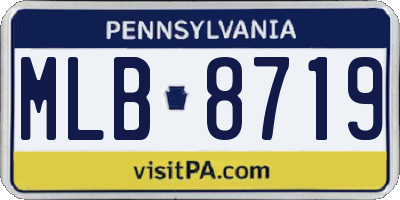 PA license plate MLB8719