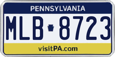 PA license plate MLB8723
