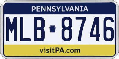 PA license plate MLB8746