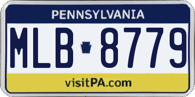 PA license plate MLB8779