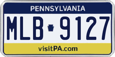 PA license plate MLB9127