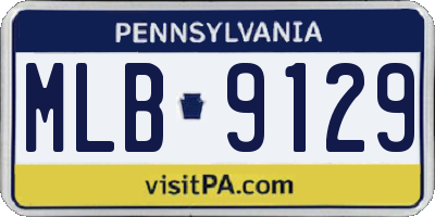 PA license plate MLB9129