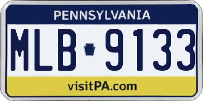 PA license plate MLB9133
