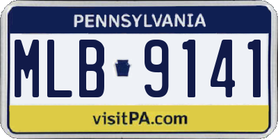 PA license plate MLB9141
