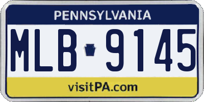 PA license plate MLB9145