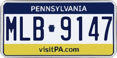 PA license plate MLB9147