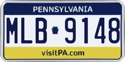 PA license plate MLB9148