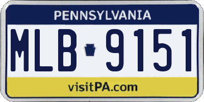 PA license plate MLB9151
