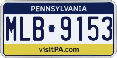 PA license plate MLB9153