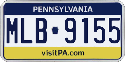 PA license plate MLB9155