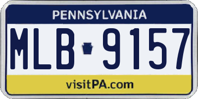 PA license plate MLB9157