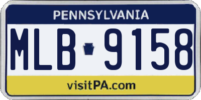 PA license plate MLB9158