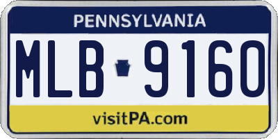 PA license plate MLB9160
