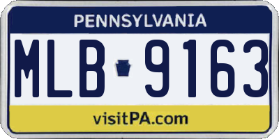 PA license plate MLB9163