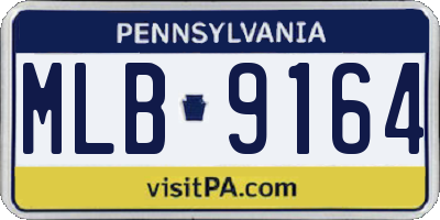 PA license plate MLB9164