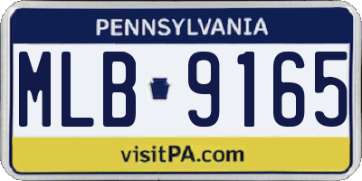 PA license plate MLB9165