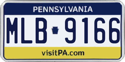 PA license plate MLB9166
