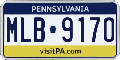 PA license plate MLB9170