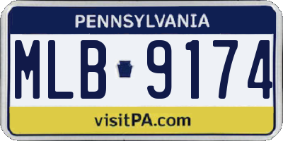 PA license plate MLB9174