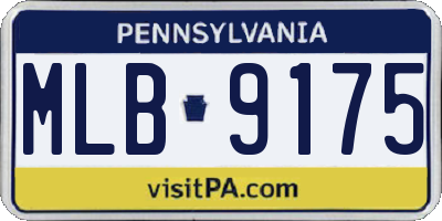 PA license plate MLB9175