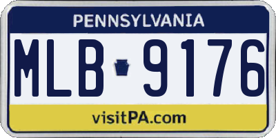PA license plate MLB9176