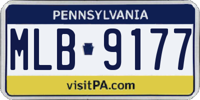 PA license plate MLB9177