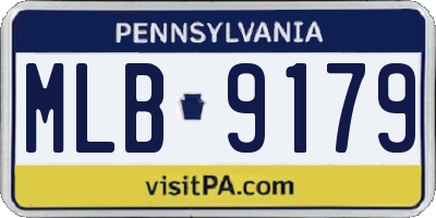 PA license plate MLB9179