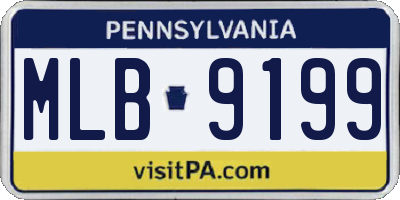 PA license plate MLB9199