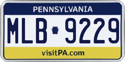 PA license plate MLB9229