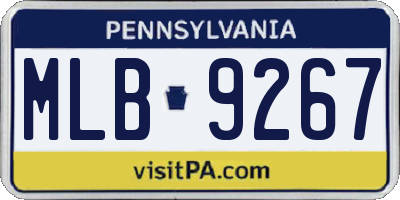 PA license plate MLB9267