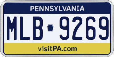 PA license plate MLB9269