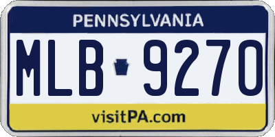 PA license plate MLB9270