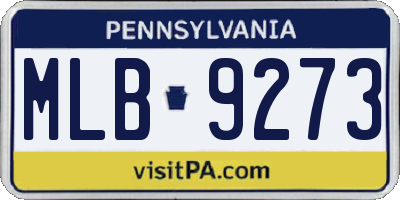 PA license plate MLB9273