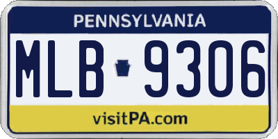 PA license plate MLB9306