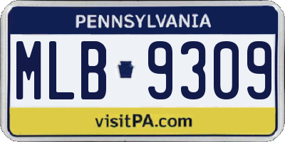 PA license plate MLB9309