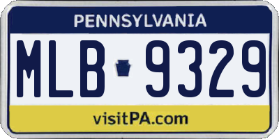 PA license plate MLB9329