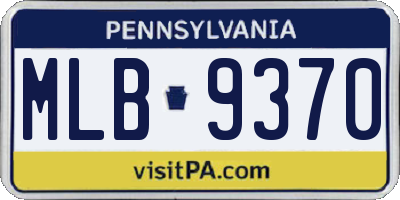PA license plate MLB9370