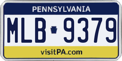 PA license plate MLB9379