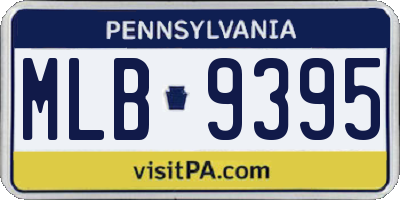 PA license plate MLB9395
