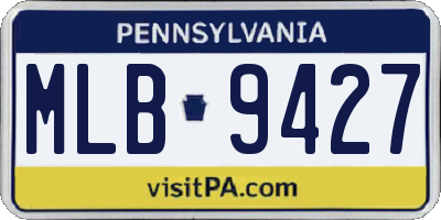 PA license plate MLB9427