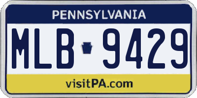 PA license plate MLB9429