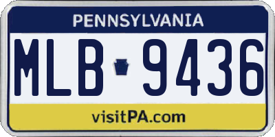 PA license plate MLB9436