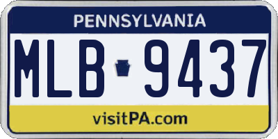 PA license plate MLB9437