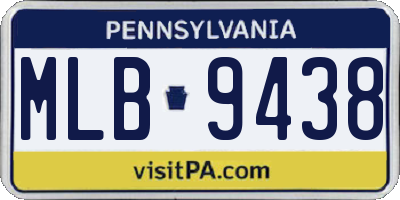 PA license plate MLB9438