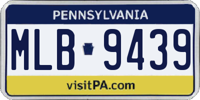 PA license plate MLB9439