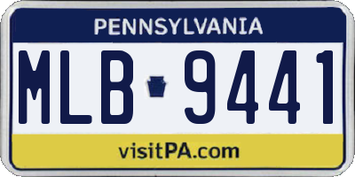 PA license plate MLB9441