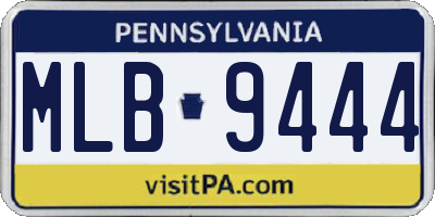 PA license plate MLB9444